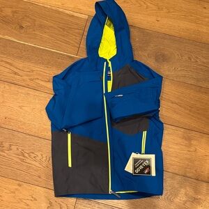 Patagonia Blue and Neon Yellow Jacket